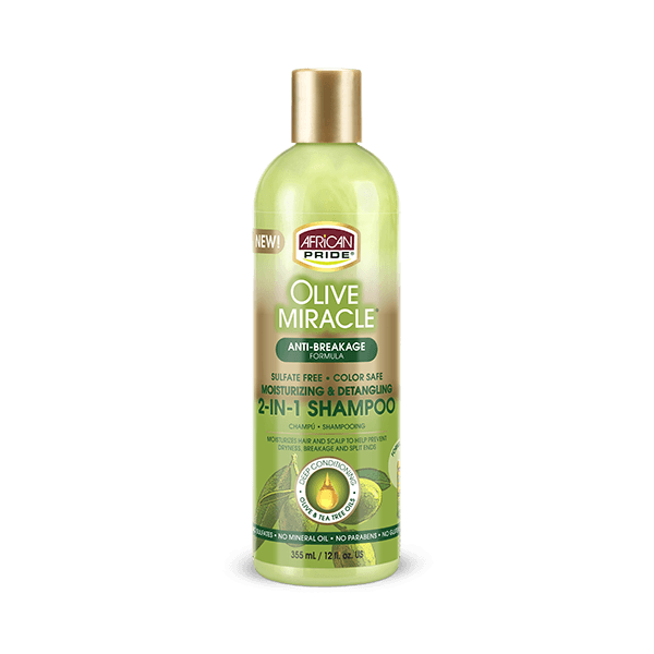 African Pride Olive Miracle 2 In 1 Shampoo & Conditioner 12oz (PC)