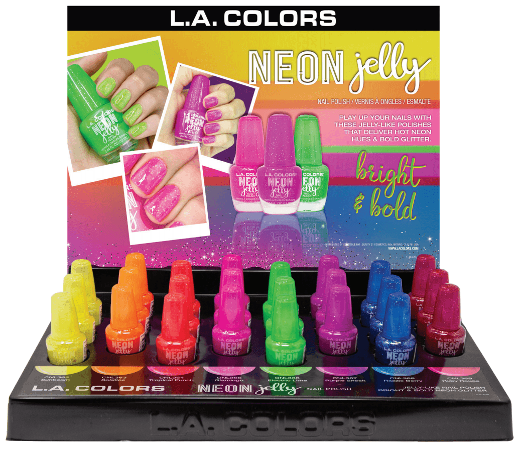 Neon Jelly Polish Set/Display #CLAC457 (24PC)