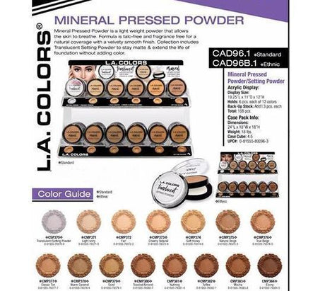 LA Color Ethnic Mineral Pressed Powder #CAD96B.1 (108PC)