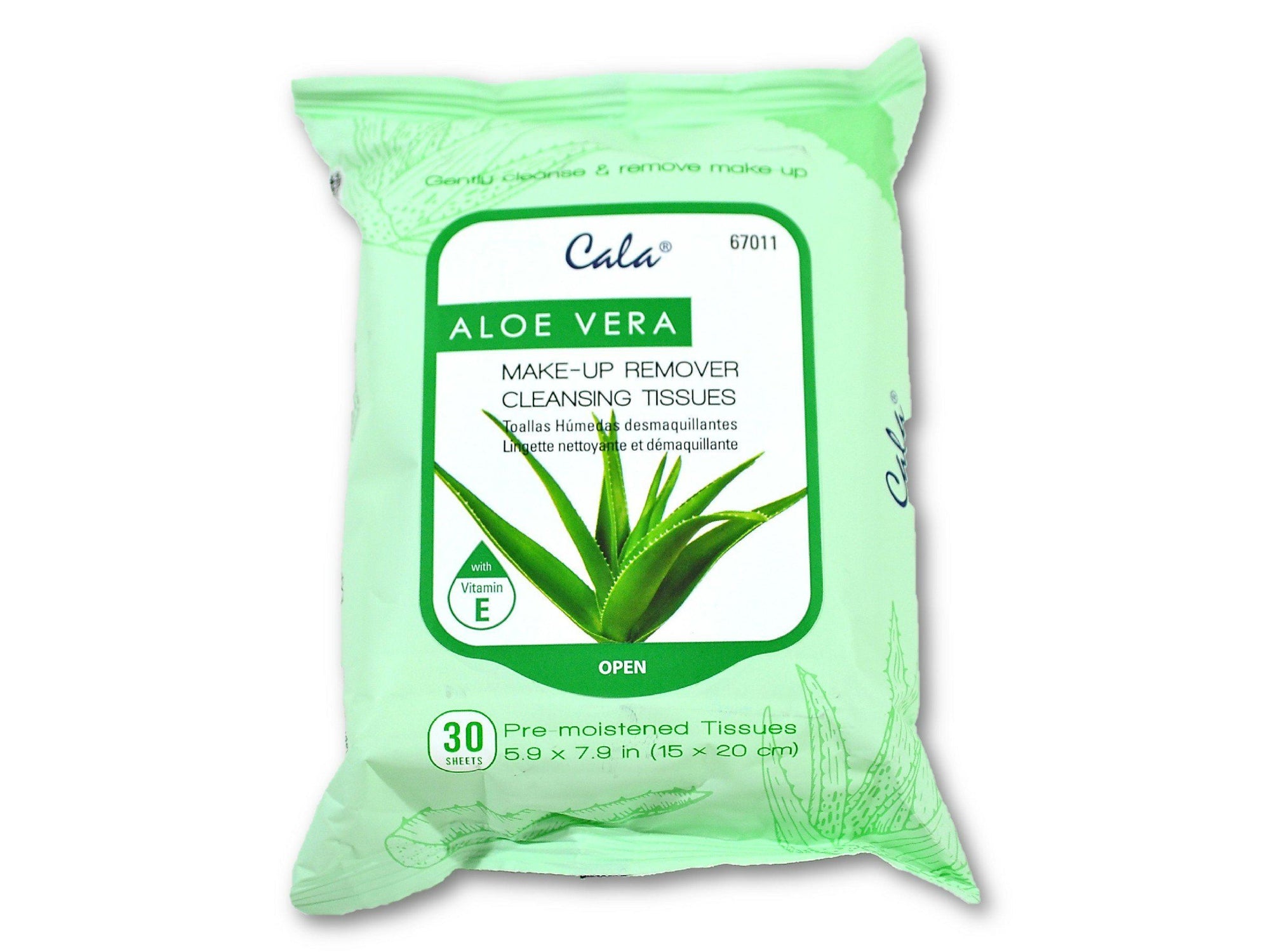 Cala Aloe Vera Makeup Remover Cleansing Tissues #67011 (6PC)