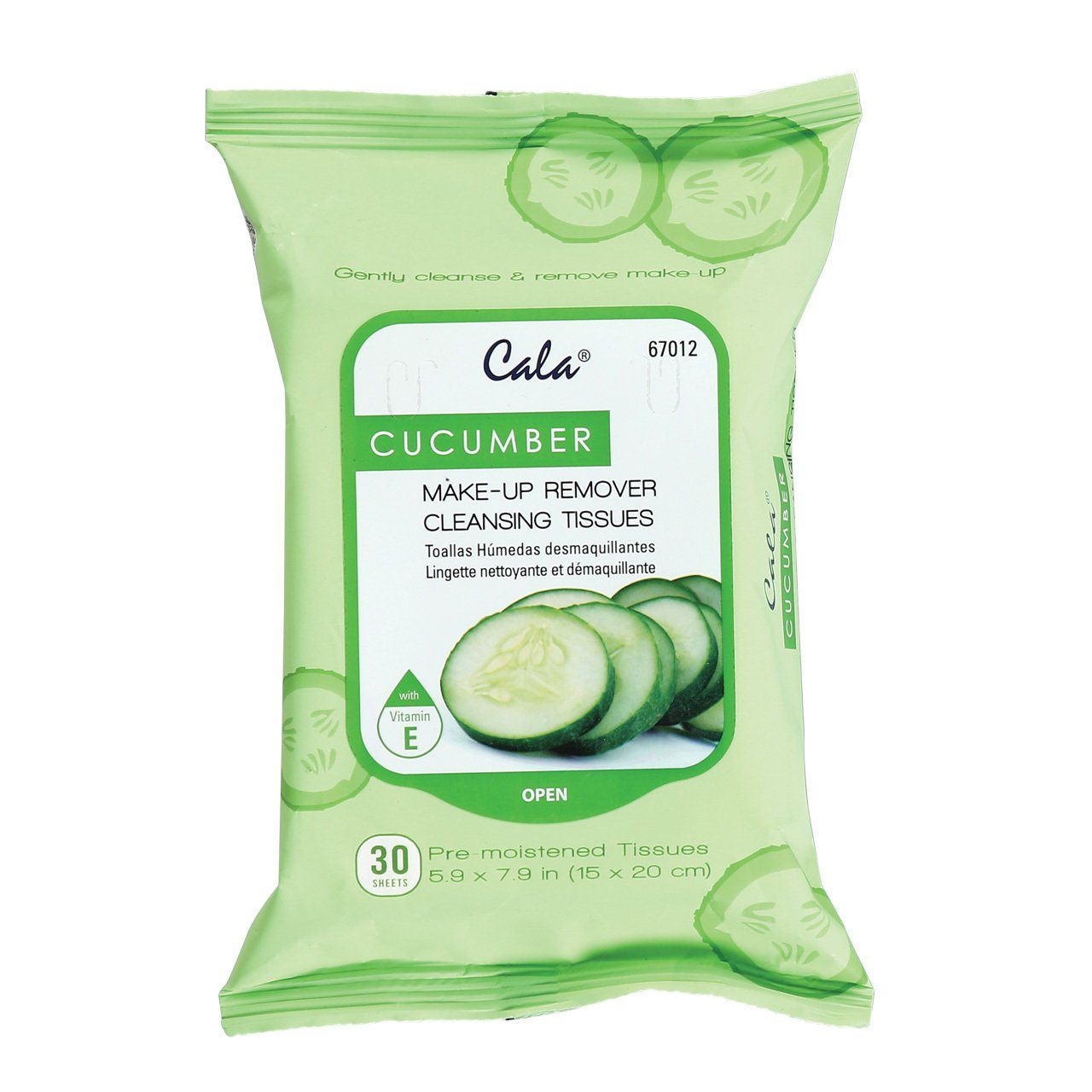 Cala Cucumber Makeup Remover Cleansing Tissues #67012 (6PC)