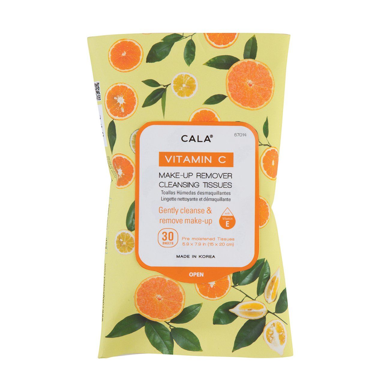 Cala Vitamin C Makeup Remover Cleansing Tissues #67014 (6PACK)