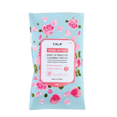 Cala Rose Water Makeup Remover Cleansing Tissues #67015 (6PC)