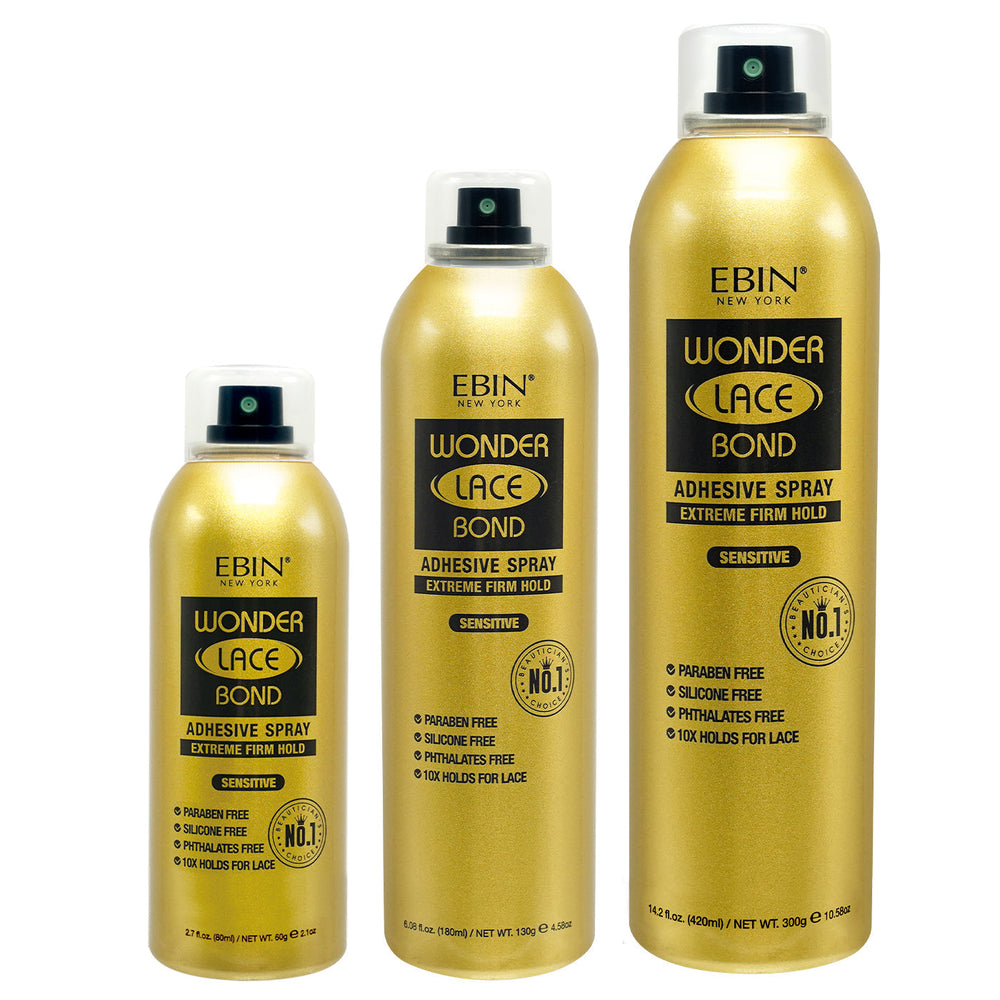 Ebin Wonder Lace Bond Adhesive Spray Extreme Firm Hold Sensitive (PC)