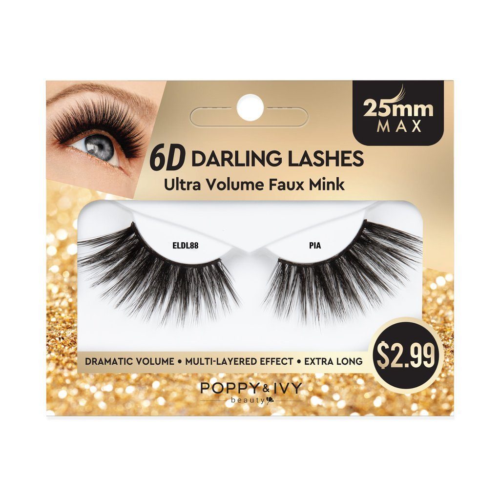 Absolute 6D Darling Lashes #ELDL88 Pia (3PC)