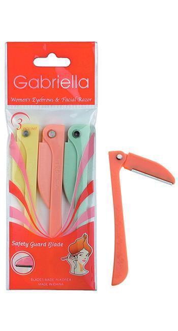 #GAB02 GABRIELLA EYEBROW RAZOR - FOLD 3PC (10PK)