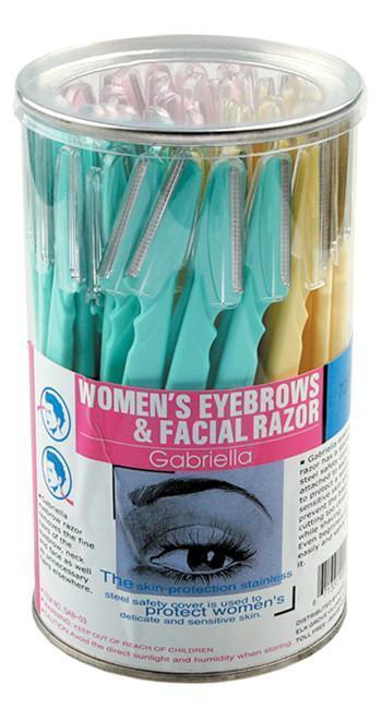 #GAB03 Gabriella Eyebrow Razor Asst Colors Jar (72PC)