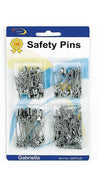 #50116/GSPM125 Gabriella Safety Pins 4 Sizes - 125PC (12PK)