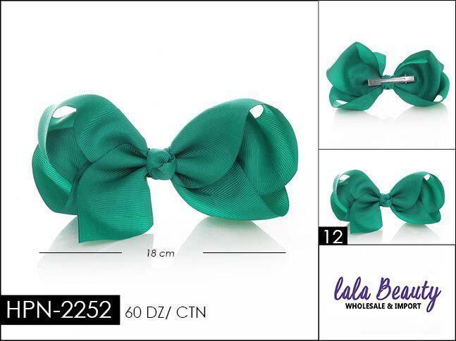 Large Hair Bow #HPN2252 Emerald Green (Dozen)
