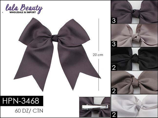Cheer Bow #HPN3468 Gray Mix (Dozen)