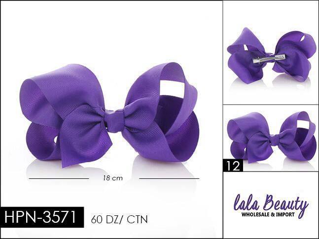 Large Hair Bow #HPN3571 Dark Purple (Dozen)