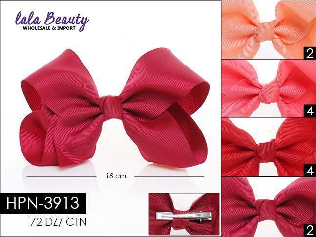 Large Hair Bow #HPN3913 Red Mix (Dozen)