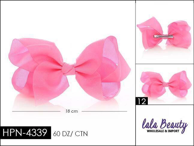 Large Hair Bow #HPN4339 Light Pink (Dozen)