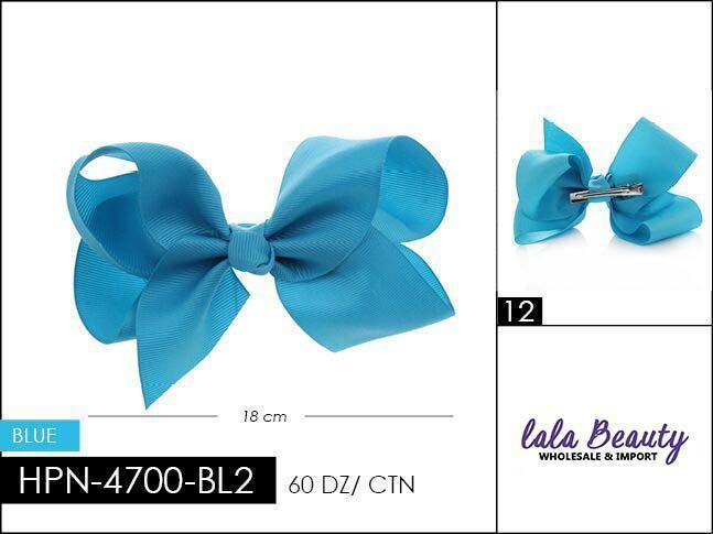Large Hair Bow #HPN3573 Teal Blue (Dozen)