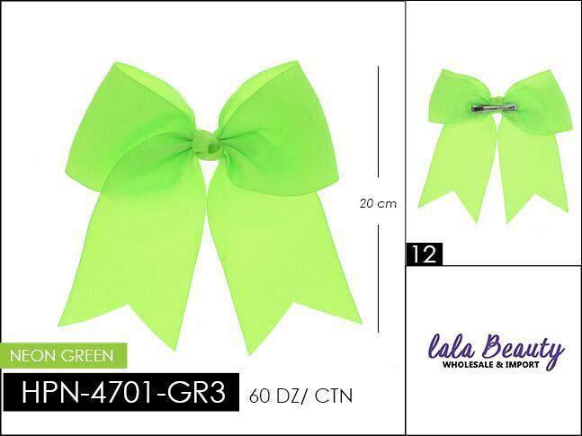 Cheer Bow #HPN4701-GR3 Neon Green (Dozen)