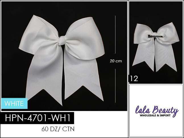 Cheer Bow #HPN2604 White (Dozen)
