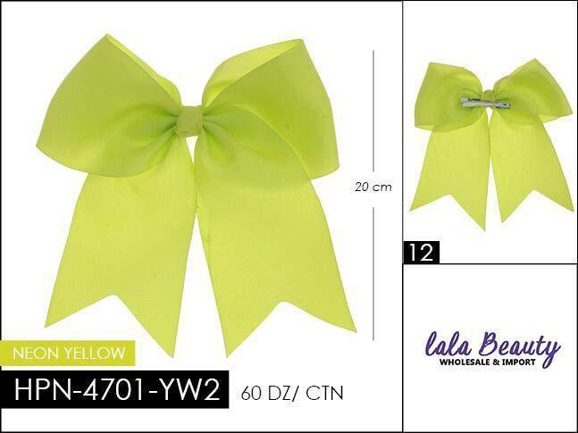 Cheer Bow #HPN4701-YW2 Neon Yellow (Dozen)