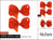 Small Hair Bow #HPN4703-OR2 Orange (2 Dozen)