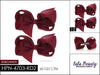Small Hair Bow #HPN4703-RD2 Burgundy (2 Dozen)