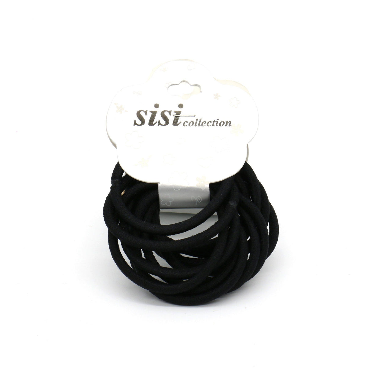 #EPT328K Thick Black Elastic Hair Ties (12PC)