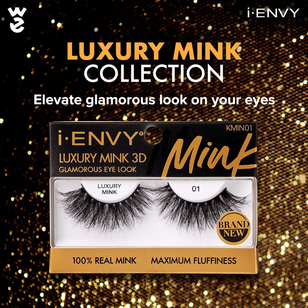 iEnvy By Kiss Luxury Mink 3D Eyelashes #KMIN (6PC)