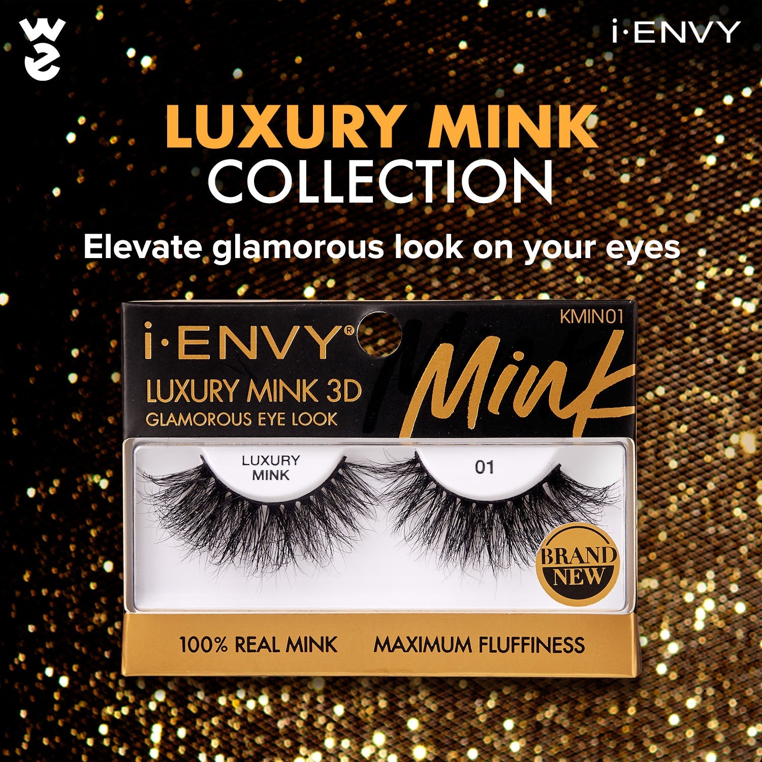 iEnvy By Kiss Luxury Mink 3D Eyelashes #KMIN (6PC)