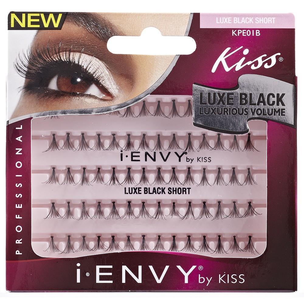 #KPE01B Kiss Short Individual Flare Luxe Black Eyelashes (6PC)