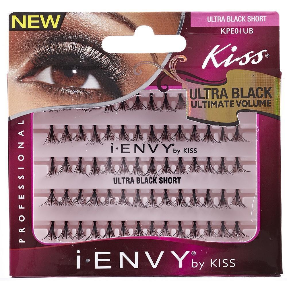 #KPE01UB Kiss Individual Ultra Black Short Eyelashes (6Pk)