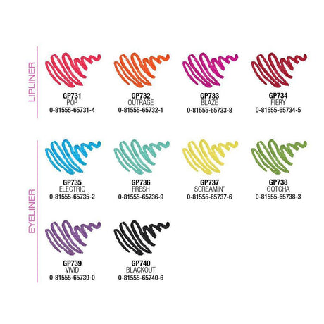 LA Color Neon Shockwave Liner #GPD281 (120PC)
