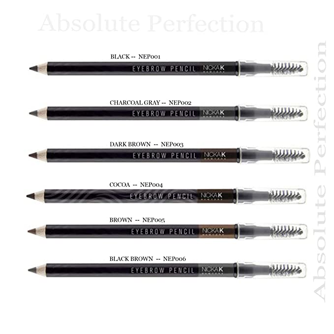 Nicka K Eyebrow Pencil with Brush #NEP (12PC)