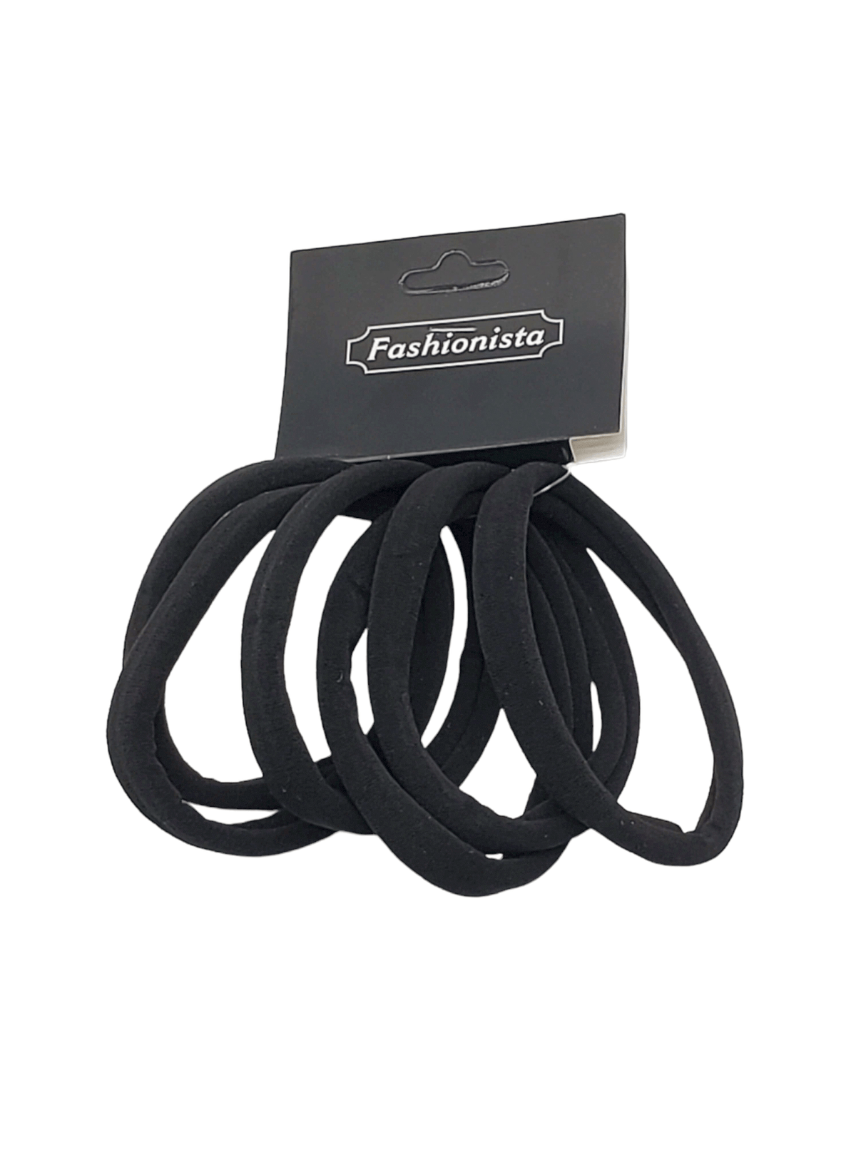 #OT4011BK Soft Black Stretchy Hair Tie (12PC)