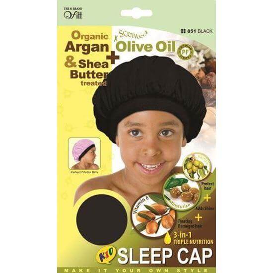 #851 Kid's Sleep Cap / Black (12PC)