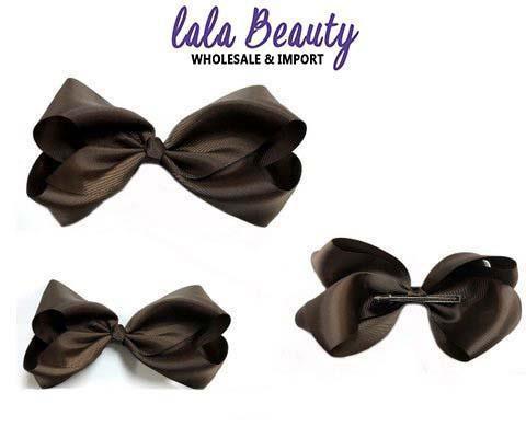 Texas Size Jumbo Hair Bow Dark Brown (Dozen)
