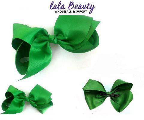 Texas Size Jumbo Hair Bow Green (Dozen)