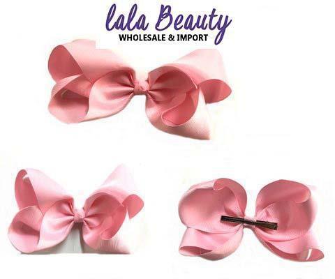 Texas Size Jumbo Hair Bow Light Pink (Dozen)