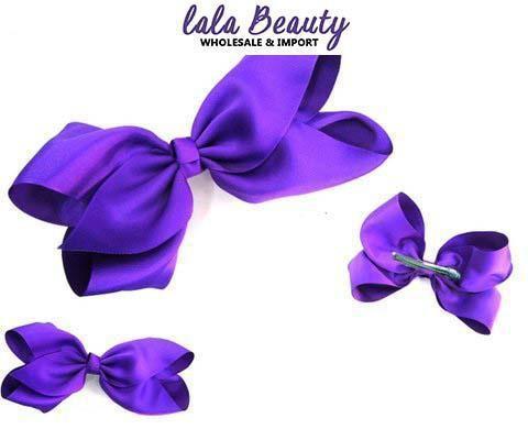 Texas Size Jumbo Hair Bow Purple (Dozen)