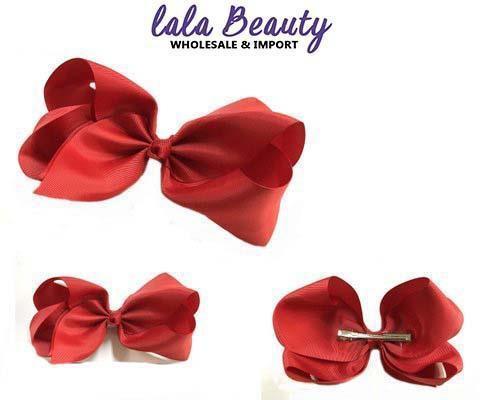 Texas Size Jumbo Hair Bow Red (Dozen)