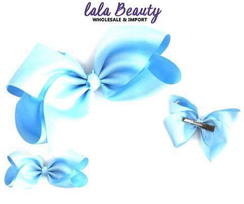 Texas Size Jumbo Hair Bow Sky Blue (Dozen)