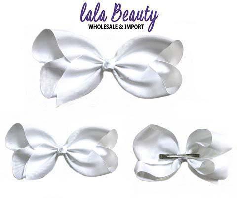 Texas Size Jumbo Hair Bow White (Dozen)