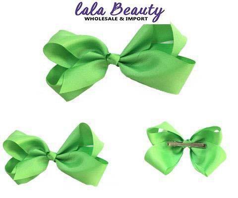 Texas Size Jumbo Hair Bow Light Green (Dozen)