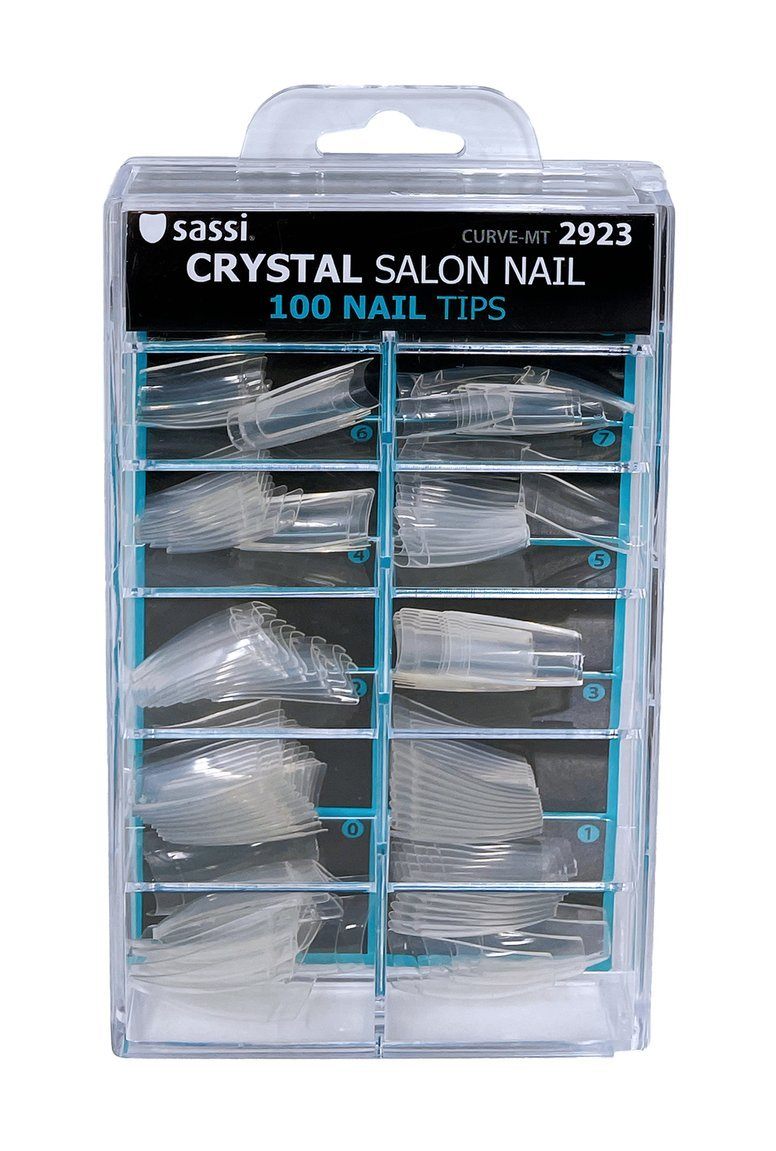 Sassi Crystal 100 Curve Salon Nail Tip #2923 (PC)