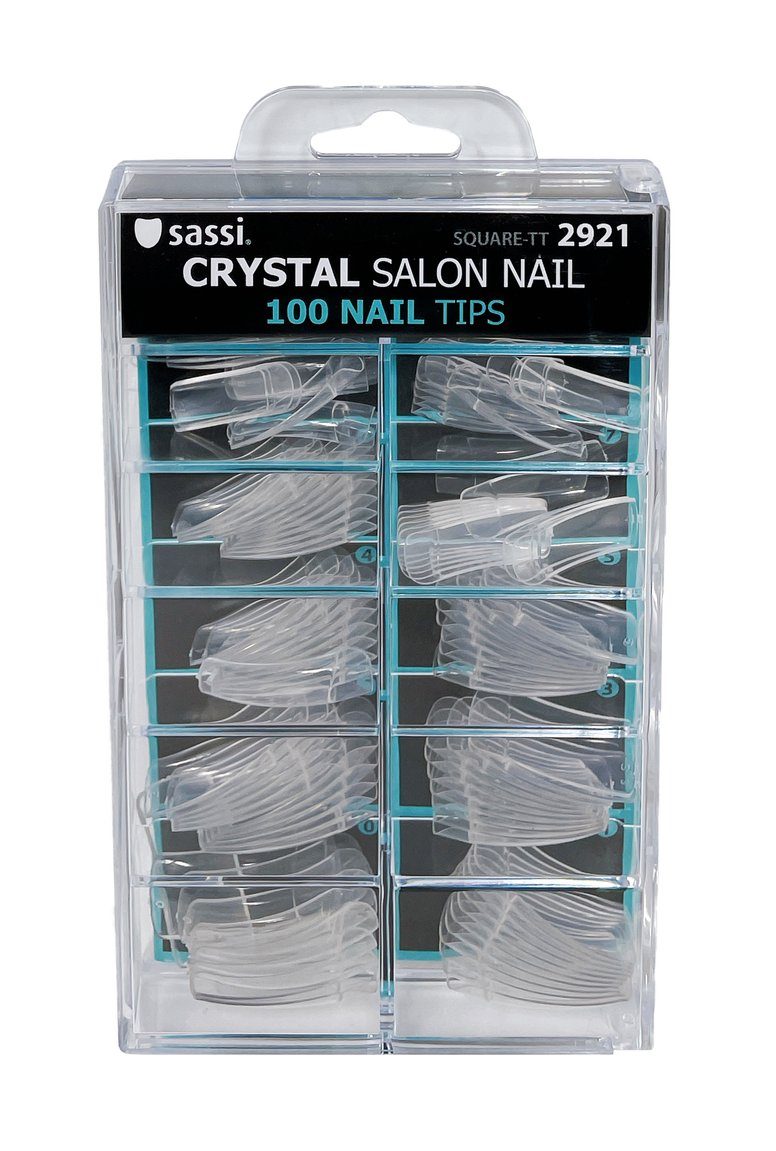 Sassi Crystal 100 Salon Square Nail Tip #2921 (PC)