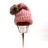 #AT226MAUVE Knitted Pom Pom Beanie / Mauve (PC)
