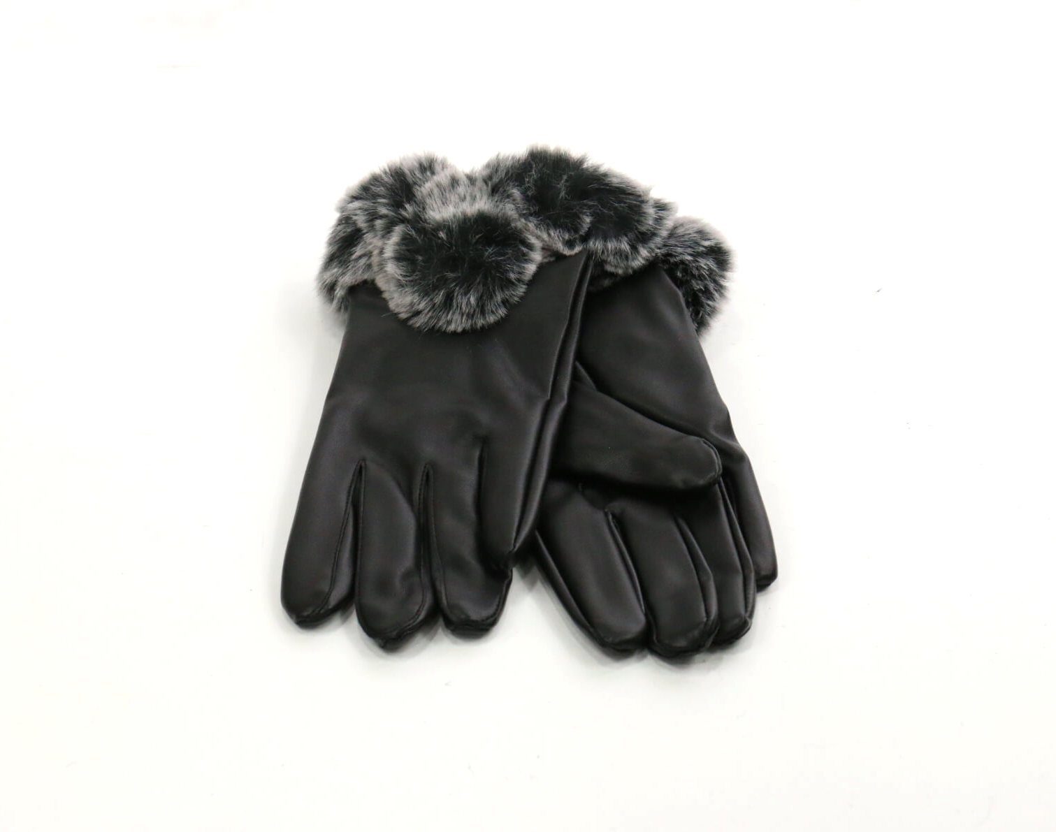 Leather Fur Cuff Gloves#GL181 (12PC)