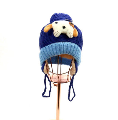 Kids Puppy Design Pom Pom Beanie #HNHT1168S (PC)