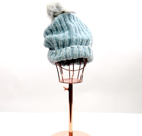 Knitted Plush Pom Pom Beanie #HT3002 (PC)