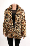 Furry Leopard Print Jacket / Small/Medium #JKT2145 (PC)