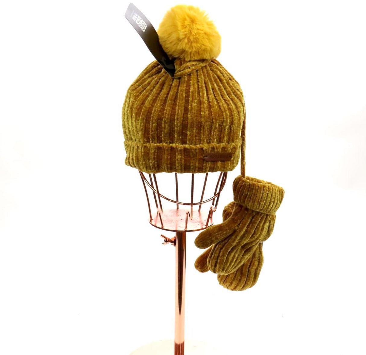 Kids Plush Pom Pom Beanie / Glove Set #KSET4061 (PC)