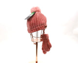 Kids Plush Pom Pom Beanie / Glove Set #KSET4061 (PC)