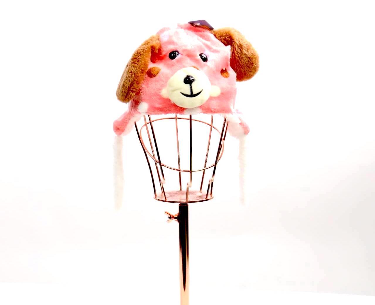 Polka Dot Puppy Beanie with Strap #MBE3401 (PC)